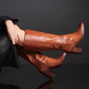 Naturalizer NWT $250 Kalina Narrow Calf Knee High Leather Boot Cider Spice Sz 8